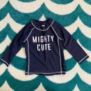 Carter’s “Mighty Cute” Rashguard (Navy/White) Size 18 mo.